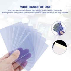 25-500x Clear PVC Card Holders Protective Hard Sleeves For Trading Sports Cards