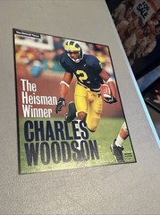 The Detroit news collector card the Heisman winner Charles Woodson. 10 1/2 X 13