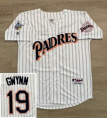 Tony Gwynn San Diego Padres 1998 World Series White Pinstripe Jersey Men’s S-4XL