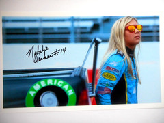 Natalie Decker signed 2016 #14 MARTINSVILLE Truck Series Nascar 6.5×10.5 Photo