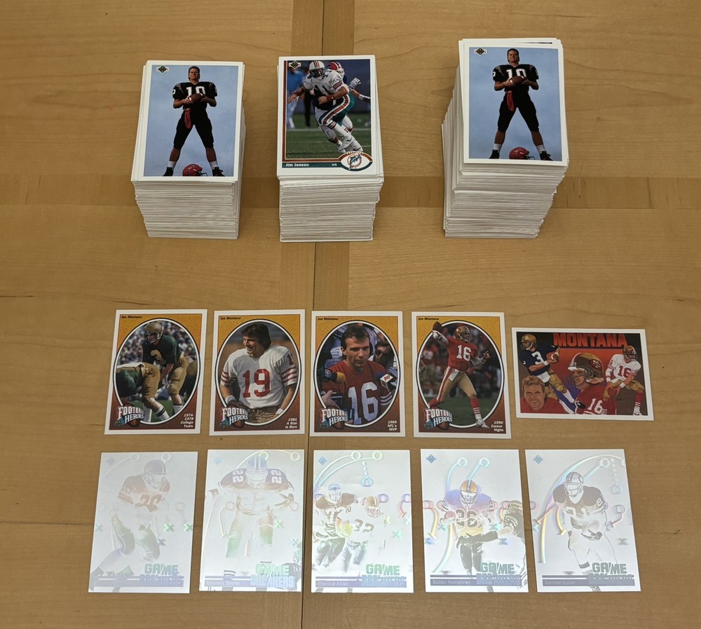 1991 Upper Deck Football Complete Set (1-500) – PLUS Inserts & 280 Dupes NRMT+