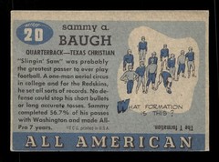 1955 Topps All-American #20 Sammy Baugh (HOF) VG/VG-EX Football Card