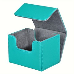 PU Leather Card Deck Box Magnetic Case Holds 100 Sleeved TCG Game Cards