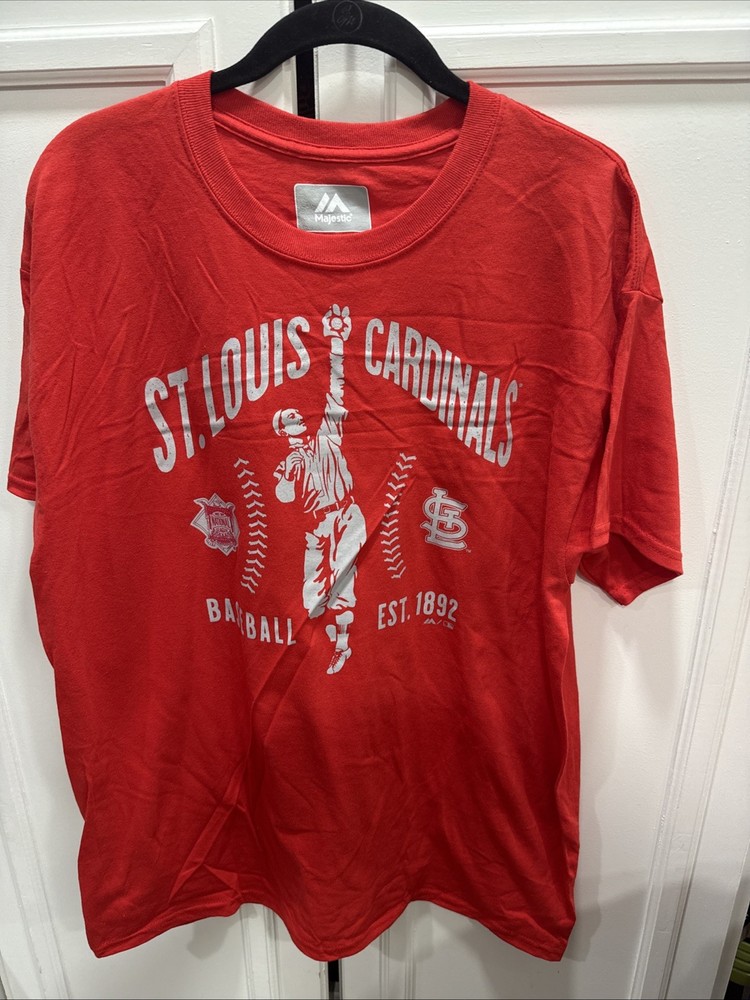 St. Louis Cardinals baseball established 1892 T-shirt by Majestic men’s L