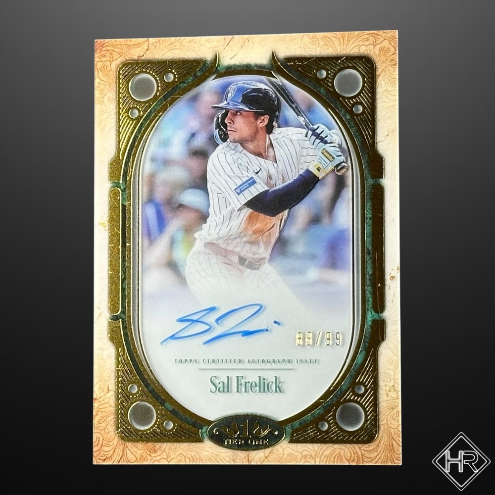 2026 Topps Tier One CPA-SF Sal Frelick Clearly Perfect Auto /99 Brewers