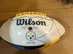 Pittsburgh Steelers signed autographed football unknown signatures