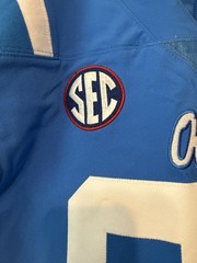 Ole Miss Rebels Game Used Powder Blue Football Jersey RARE Size 44