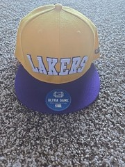 Lakers NBA Ultra Game Yellow And Purple Snapback Cap Flat Brim Brand New