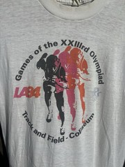 Vintage 80s LA84 LOS ANGELES OLYMPIC GAMES TRACK & FIELD Hat Shirt Olympic 1984