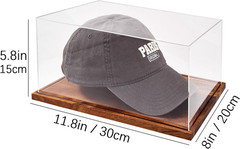 Hat Display Case, No Assembly Required Clear Acrylic Baseball Cap Stand, UV Prot