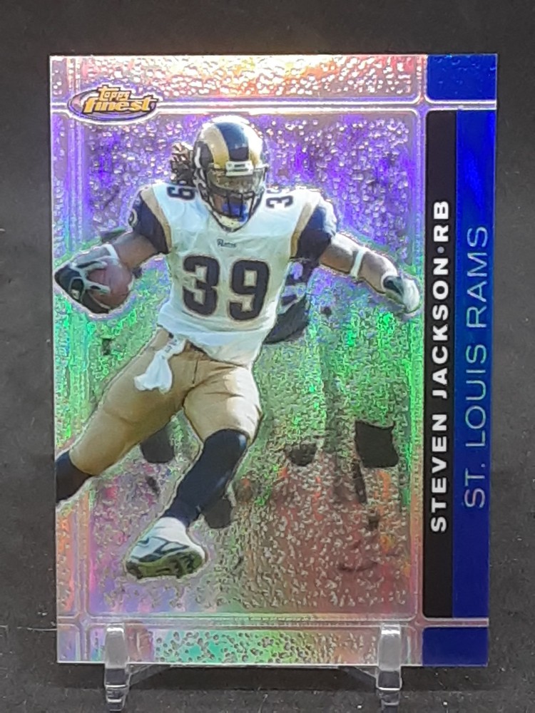 STEVEN JACKSON 2007 TOPPS FINEST BLUE REFRACTOR #1/299 RAMS QQ