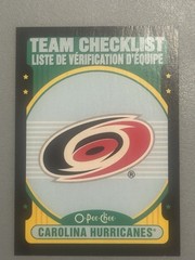 2021-22 O-Pee-Chee Retro Black Border Carolina Hurricanes Team Checklist /100