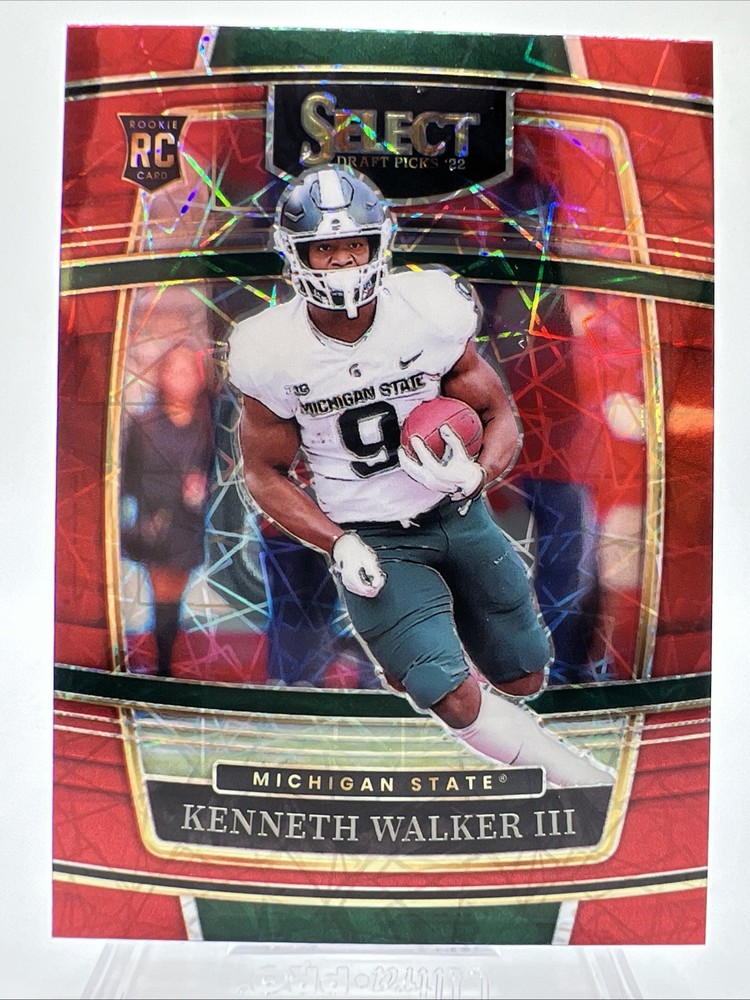 2022 Panini Select – Concourse Kenneth Walker III #15 Red Lazer Prizm RC NM