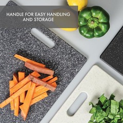 Dexas Superboard Cutting Board with Handle 8.5 x 11″L x 8.5″W, Heavy Granite
