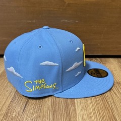 New Era 59Fifty Cleveland Guardians Fitted Size 7 1/8 Simpsons Light Blue Hat