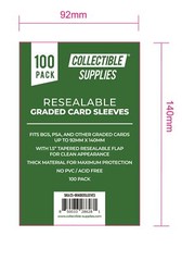 Resealable Graded Card Sleeves Bags with 1.5″ Tapered Flap Collectible Supplies
