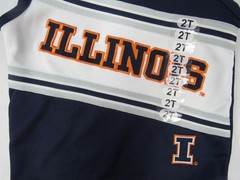 Illinois Fighting Illini Toddler Girls Sizes 2-Piece Cheerleader Top Skirt Set