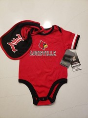 New University of Louisville Cardinals Infant One Piece & Bib Set – Licensed