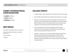 2023/24 PANINI CONTENDERS OPTIC BASKETBALL INTERNATIONAL HOBBY BOX