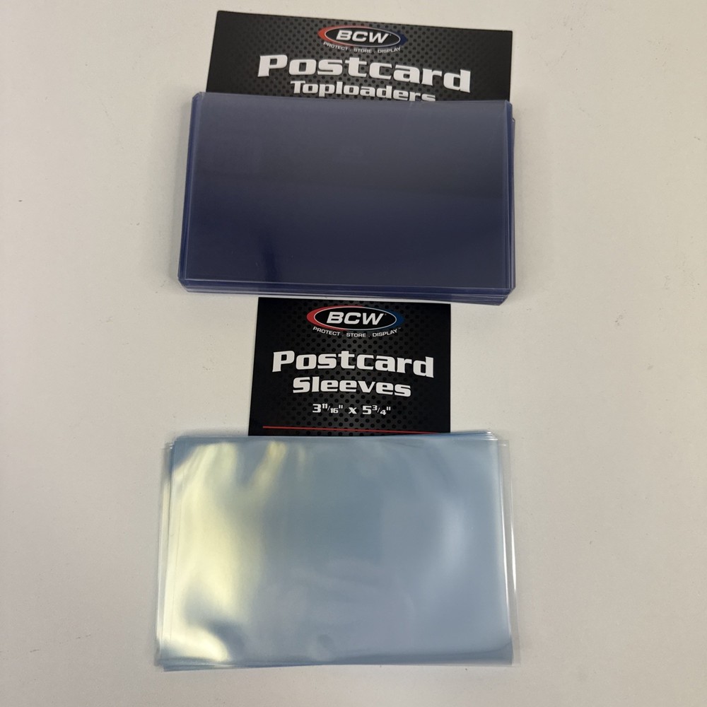 BCW Postcard (5) 5.875” x 3.75” Toploaders + (5) 3 11/16” x 5 3/4” Sleeves