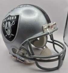 Oakland Raiders Tim Brown Signed Mini Helmet Riddell Autograghed