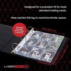 5 packs of 100 (500) BCW LaserWeld 2 ½” x 3 ½” Card 9-pocket Binder Pages
