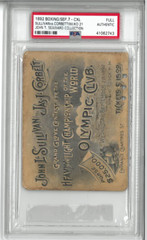 1892 Sullivan Corbett Full Boxing Ticket 1st modern gloved match PSA authentic
