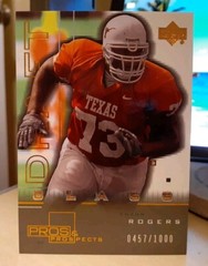 2001 UD P&P 457/1000 Shaun Rogers #130 Rookie TEXAS LONGHORNS DETROIT LIONS