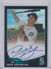 2013 Nick Franklin Topps Chrome BLACK ROOKIE AUTO REFRACTOR /100 – NF Mariners