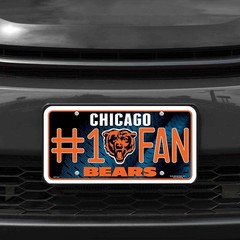 Chicago Bears #1 Fan Metal License Plate Tag Aluminum Novelty 12×6 Inch