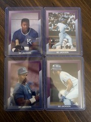 Bo Jackson 18 card Lot Vintage w/protective cases Odd ball 1990 complete set.