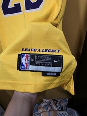 Nike LeBron James #23 Los Angeles Lakers NBA Jersey Yellow Size 44