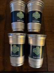 2026 NFL Draft Pittsburgh Football Cups – Silver Bud Light, Set of Four – NEW