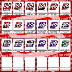 NASCAR 1:1 Custom Win Stickers 1/24 Diecast 75th All Star Clash Cup Playoffs