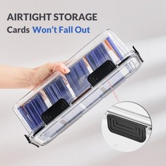 Toploader Storage Box, Trading Card Storage Box with 5 Dividers, Hard Plastic…