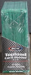 (25) Standard Green Border 3×4″ Toploader Card Holders (20 Pt. Thickness) BCW