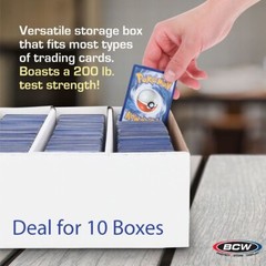 10 BCW 3200 Card Monster Shoe Box For Baseball / Gaming / NGC Coin Slabs Storage