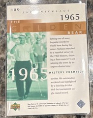 ‘26 Upper Deck Jack Nicklaus buyback 1965 Masters Champion #109 Golden Bear /25