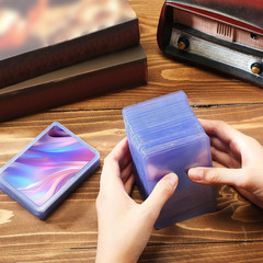 20 Pack 3X4 Inch Acrylic Cardholders with 10 Display Stands Hard Protectors f…