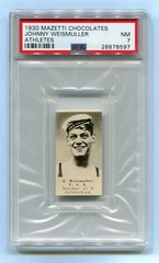 1930 Mazetti Black Tint Johnny Weissmuller PSA 7 NM USA Tarzan Swimming Highest
