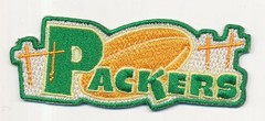 3″ x 1″ Die Cut Retro Embroidered Iron On Patch – Green Bay Packers