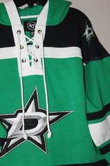 New NHL Dallas Stars old time jersey style mid weight cotton hoodie men’s M