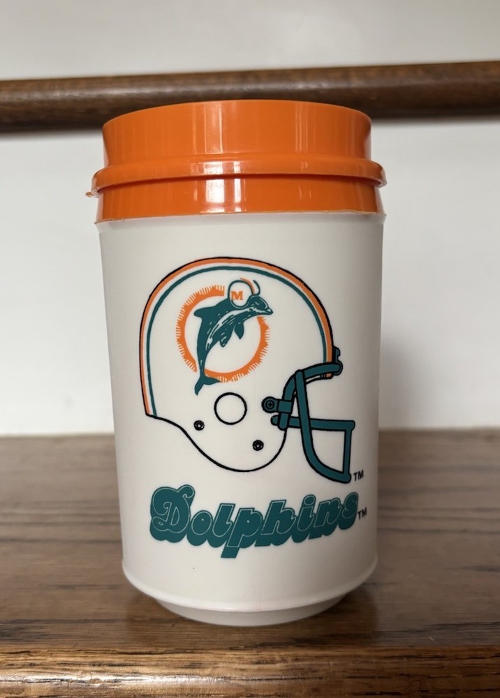 Vintage Miami Dolphins Aladdin 12oz INSULATED Thermo MUG NFL