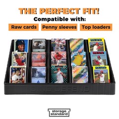 2 Pack Card Sorting Tray – Stackable Organizer for Trading Cards, 15 Compartment