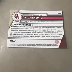 2023 Bowman U Chrome Football Dillon Gabriel #150 1st Oklahoma Sooners FOOTBALL