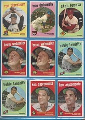 1959 Topps Baseball Common Players- Fill your set -Ex To Exmt – No Creases