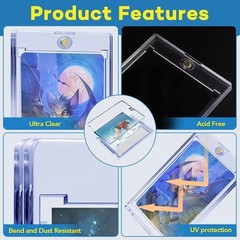 50-200PCS Magnetic Trading Sports Card Holders 35pt One-Touch Hard UV Protection