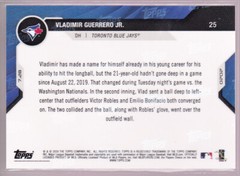 Vladimir Guerrero Jr Blue Jays 1st HR of Year 7.28 2020 Topps NOW #25 Orange 5/5