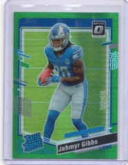 2023 Panini Donruss Optic Rated Rookie Jahmyr Gibbs #236 Green Hyper Prizm (RC)