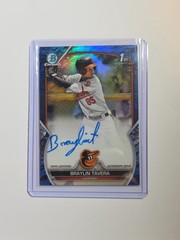 Braylin Tavera 2023 Bowman Chrome Blue Refractor Auto /150